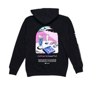 Discord Powered by DOTEXE Black “Unmute My Heart” Full Zip Hooded Sweater Large